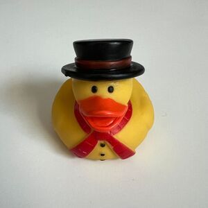 Rubber Duckie Winter Holiday Christmas Black Top Hat & Red Scarf  NWT
